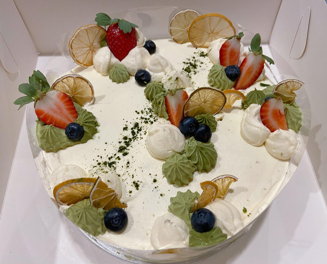 🌿🍋🍵🎂夏日清爽柠檬抹茶蛋糕