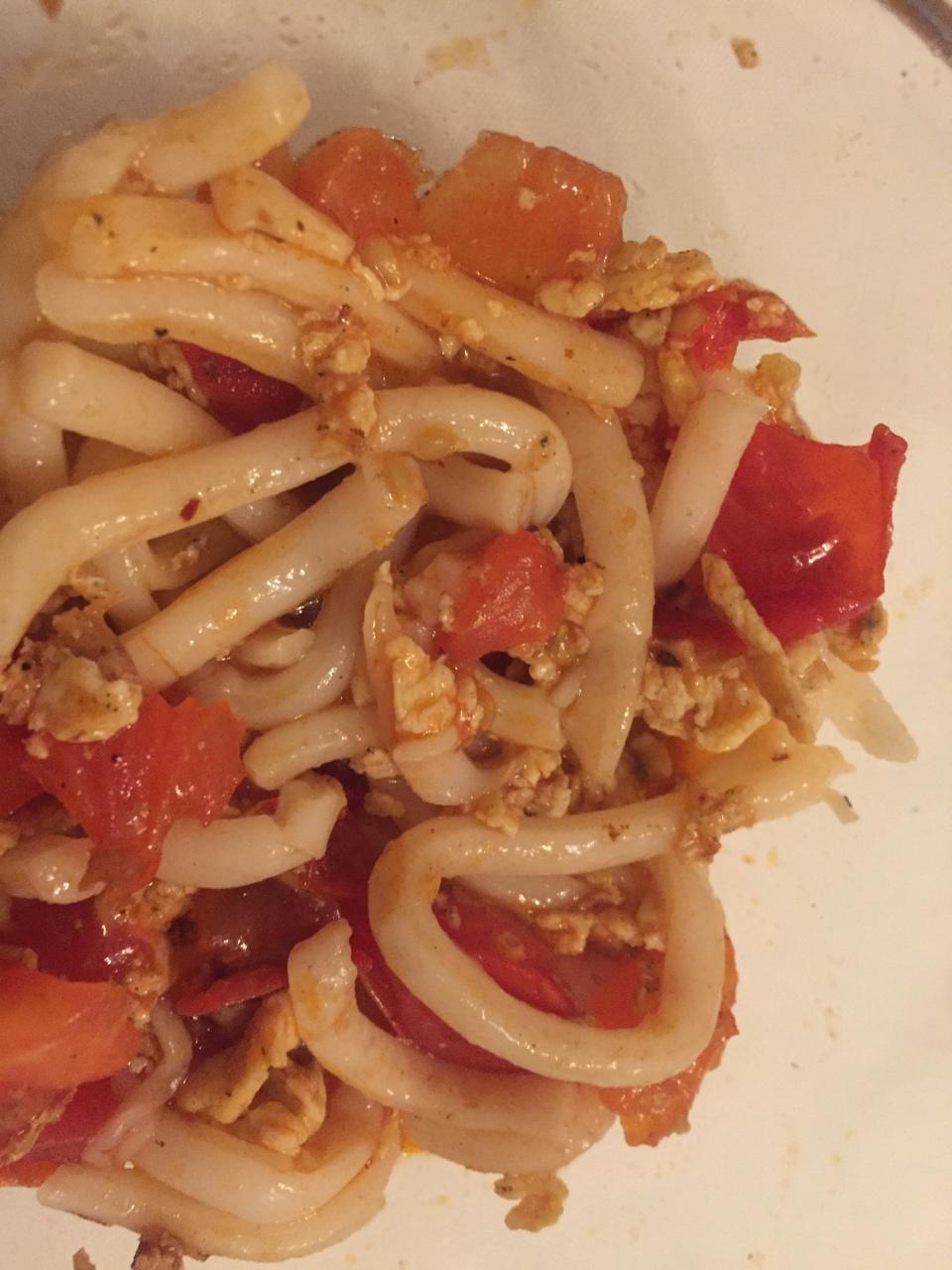 番茄鸡蛋乌冬面