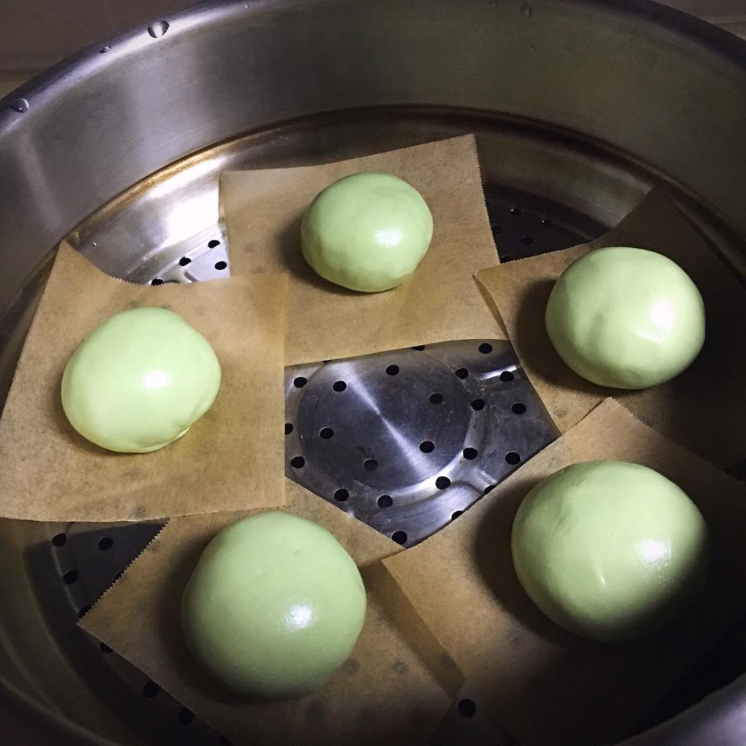 网红青团～～咸蛋黄肉松青团