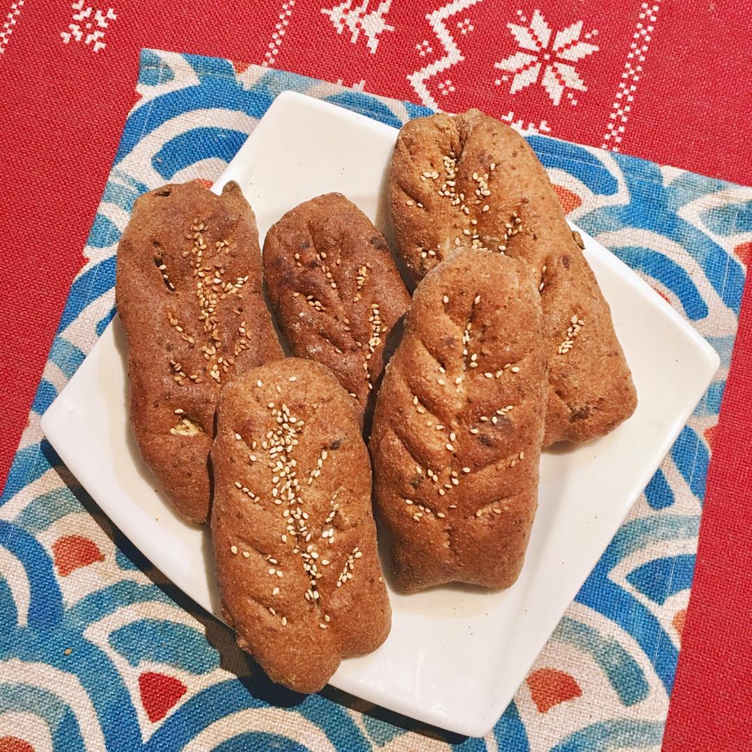 【my little nordic kitchen】全麦切达乳酪核桃黑橄榄Fougasse