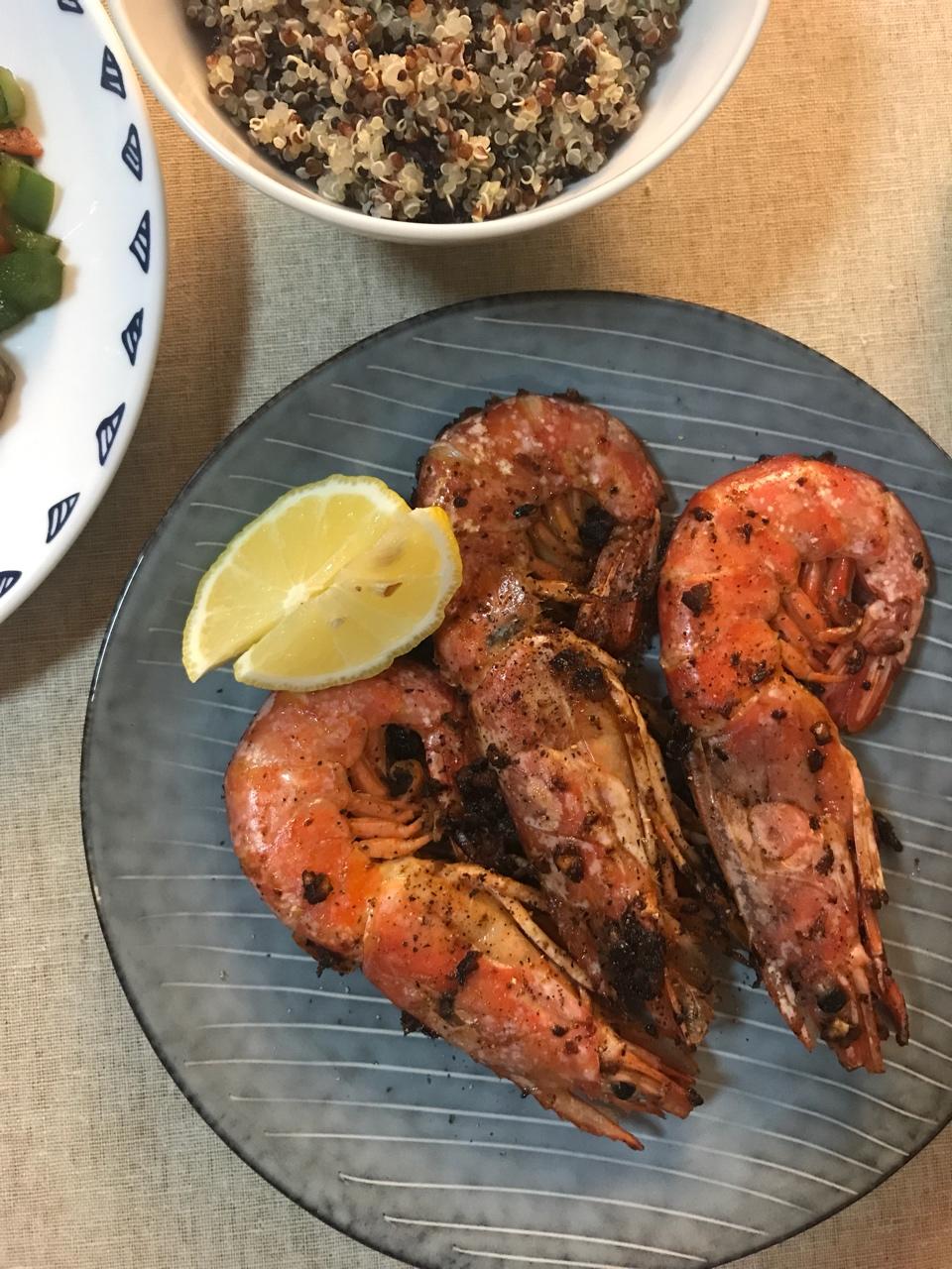 蒜香煎阿根廷红虾