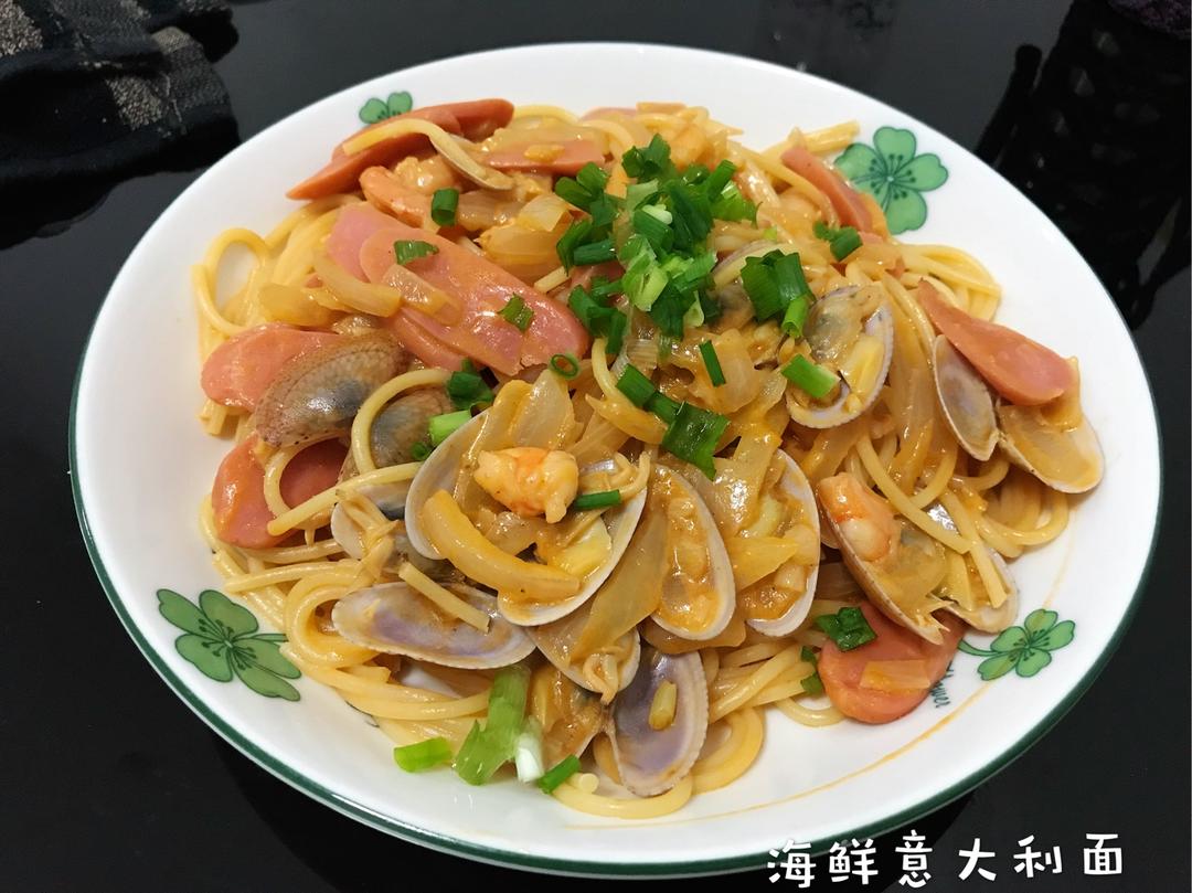 海鲜黑胡椒意面