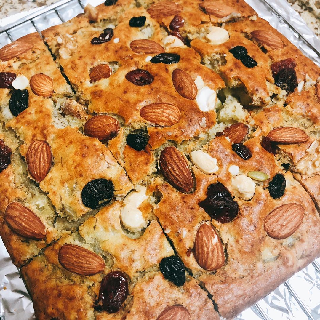 香蕉核桃蛋糕（低油少糖健康版）