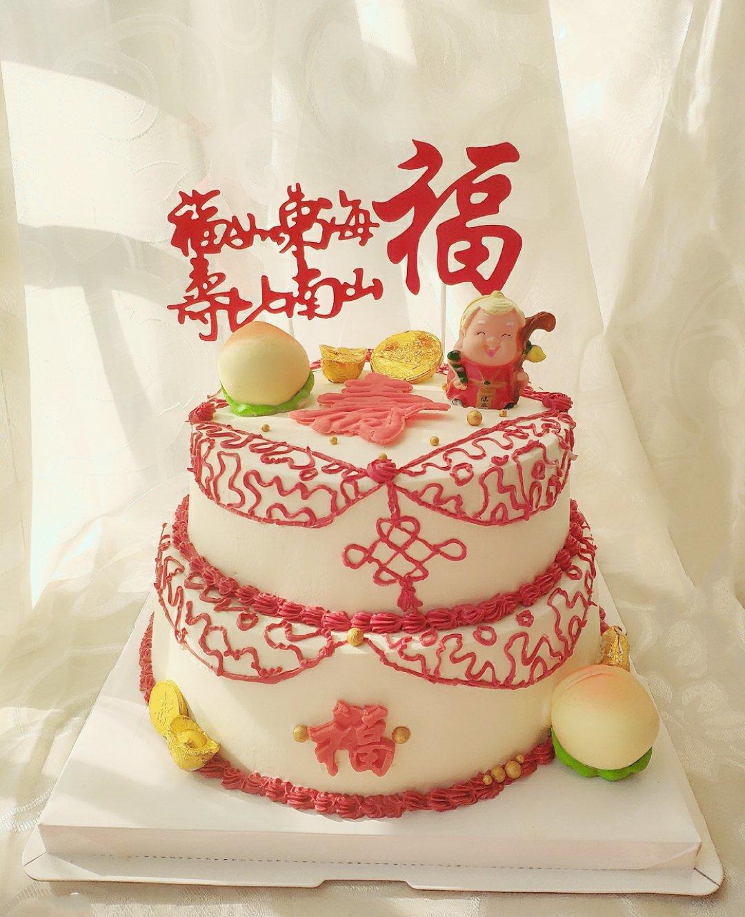 中国风祝寿蛋糕