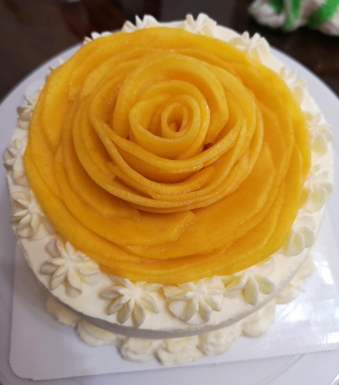 5x-做的芒果花蛋糕