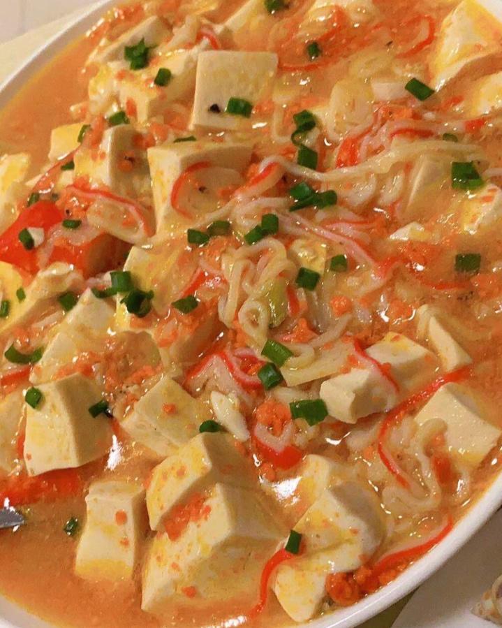 现拆蟹黄豆腐