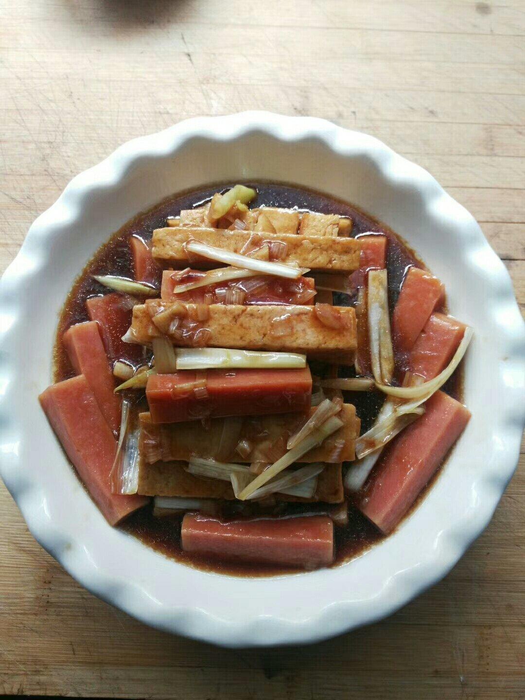 葱烧豆腐