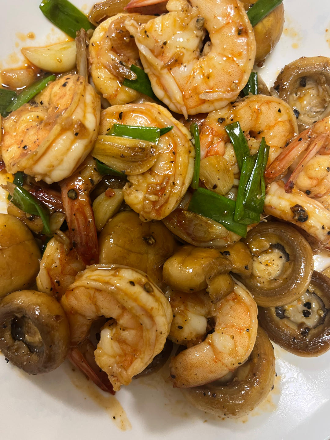 蒜香口蘑虾