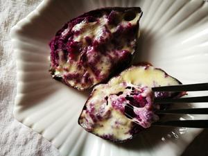 不用烤箱的芝士酸奶焗紫薯的做法 步骤4