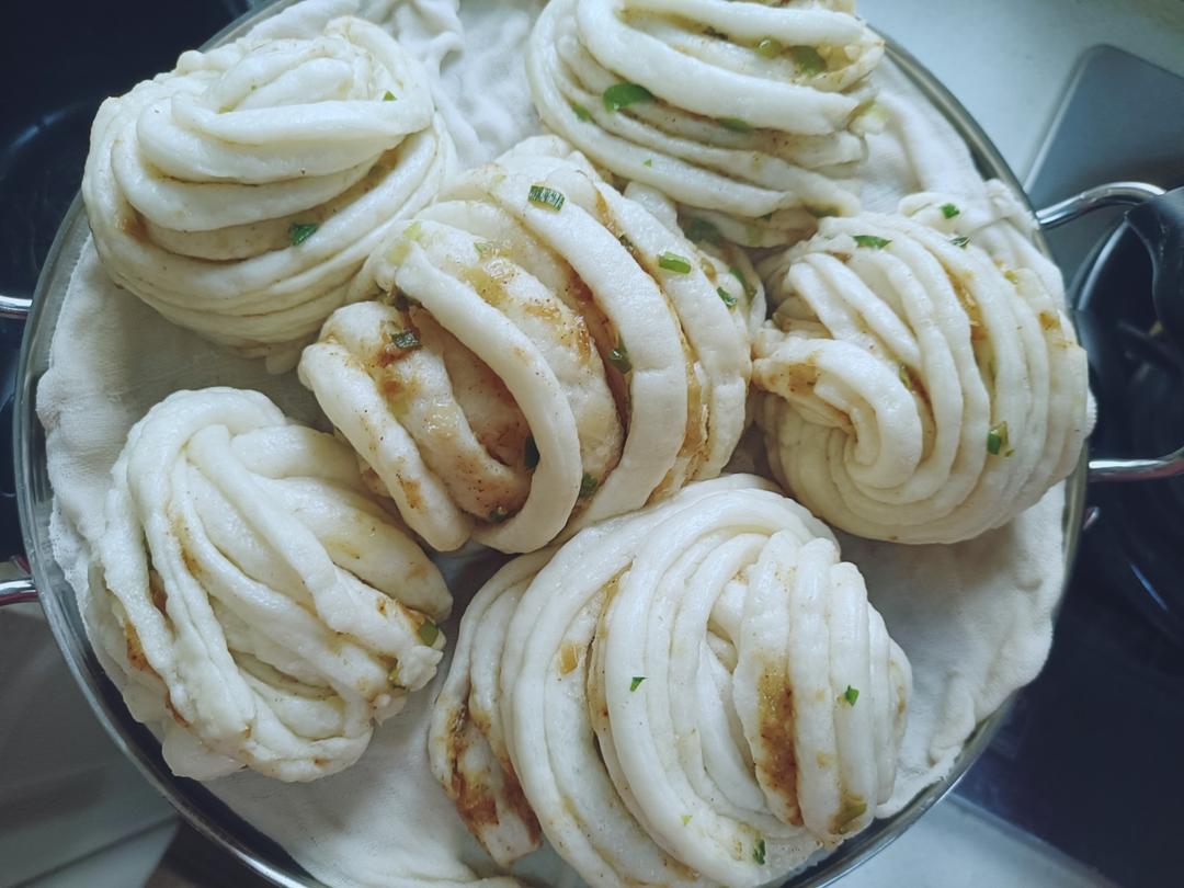 椒盐盘丝卷，比馒头好吃，比花卷简单