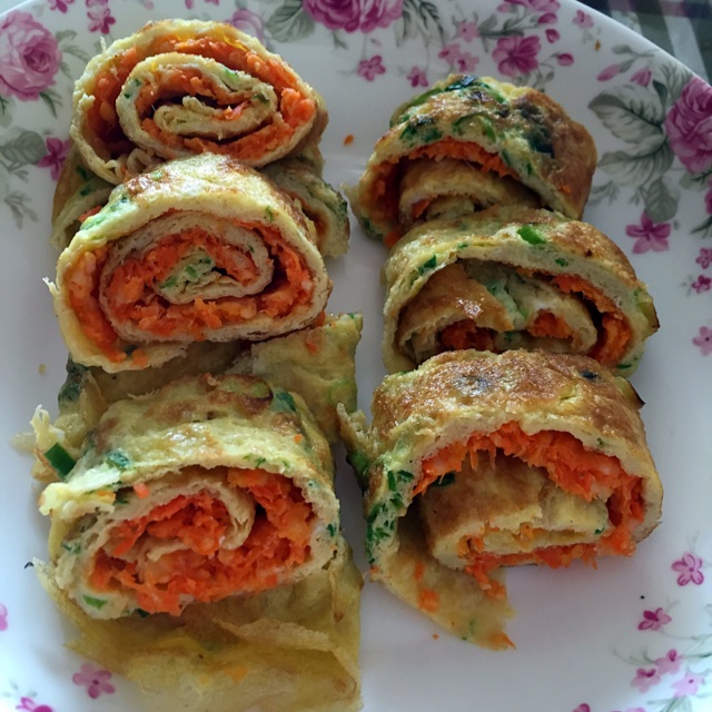 《婴幼儿辅食～001》虾仁鸡蛋卷