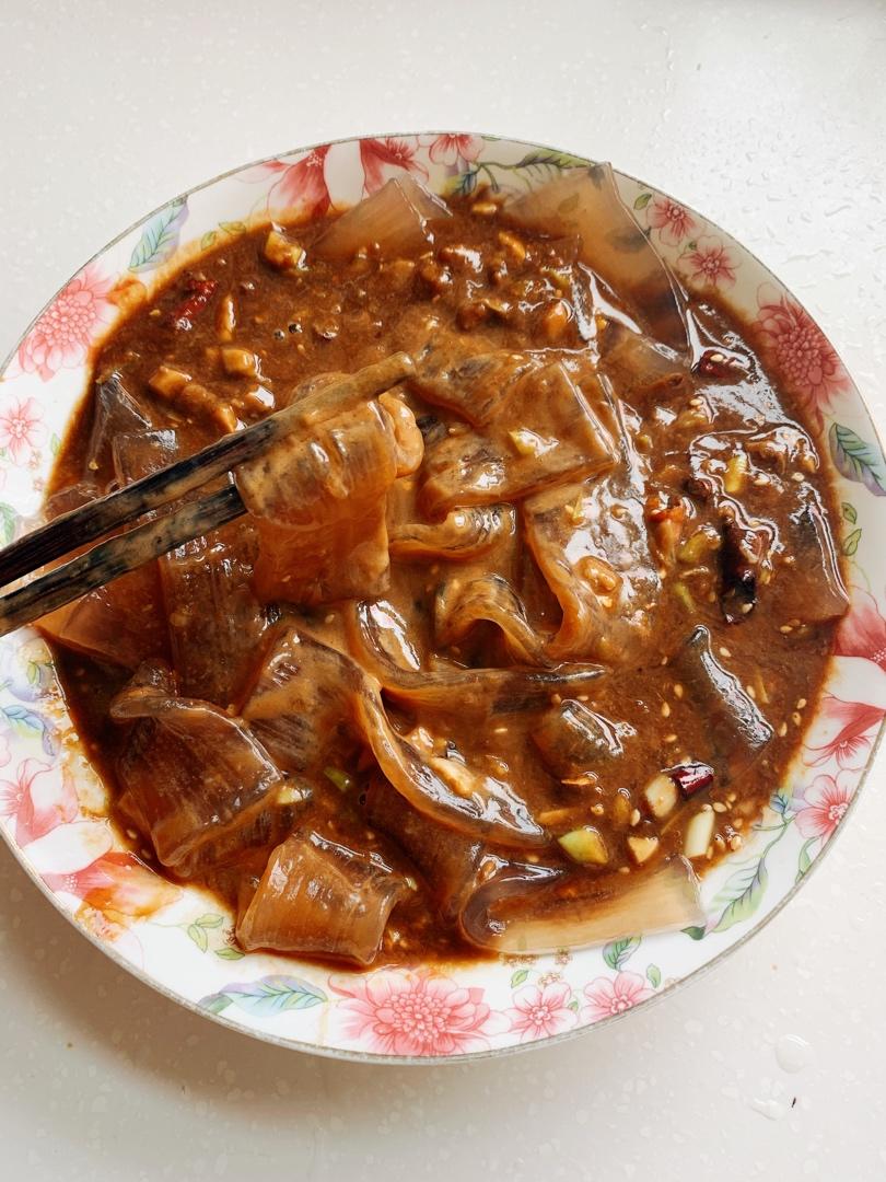 蹦豆跳做的麻酱宽粉