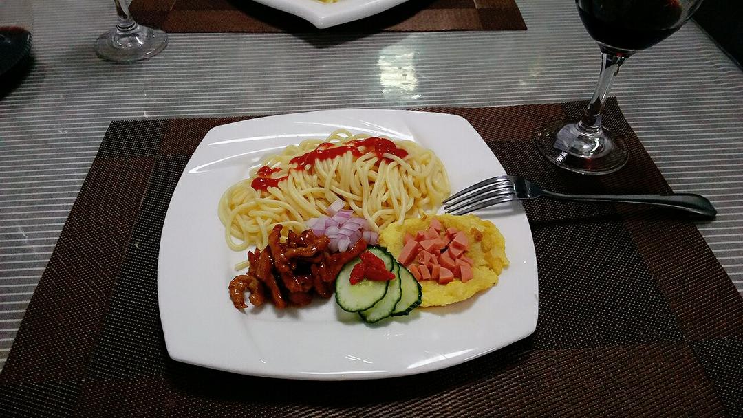 蕃茄蘑菇肉酱意大利面