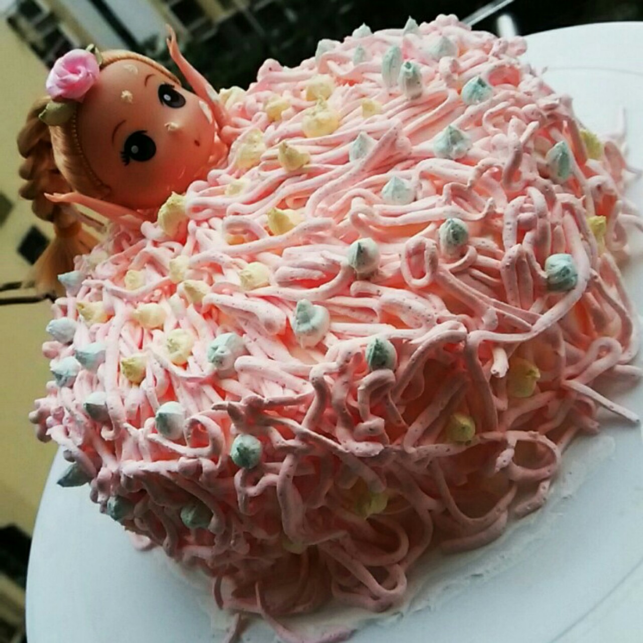 详细步骤制作泡泡浴娃娃蛋糕