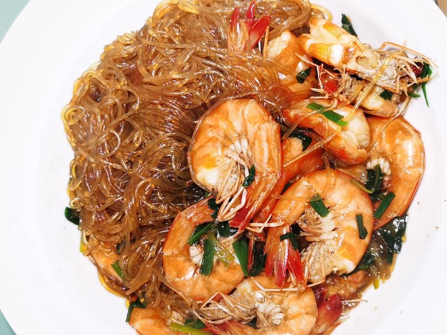 基围虾粉丝煲的做法