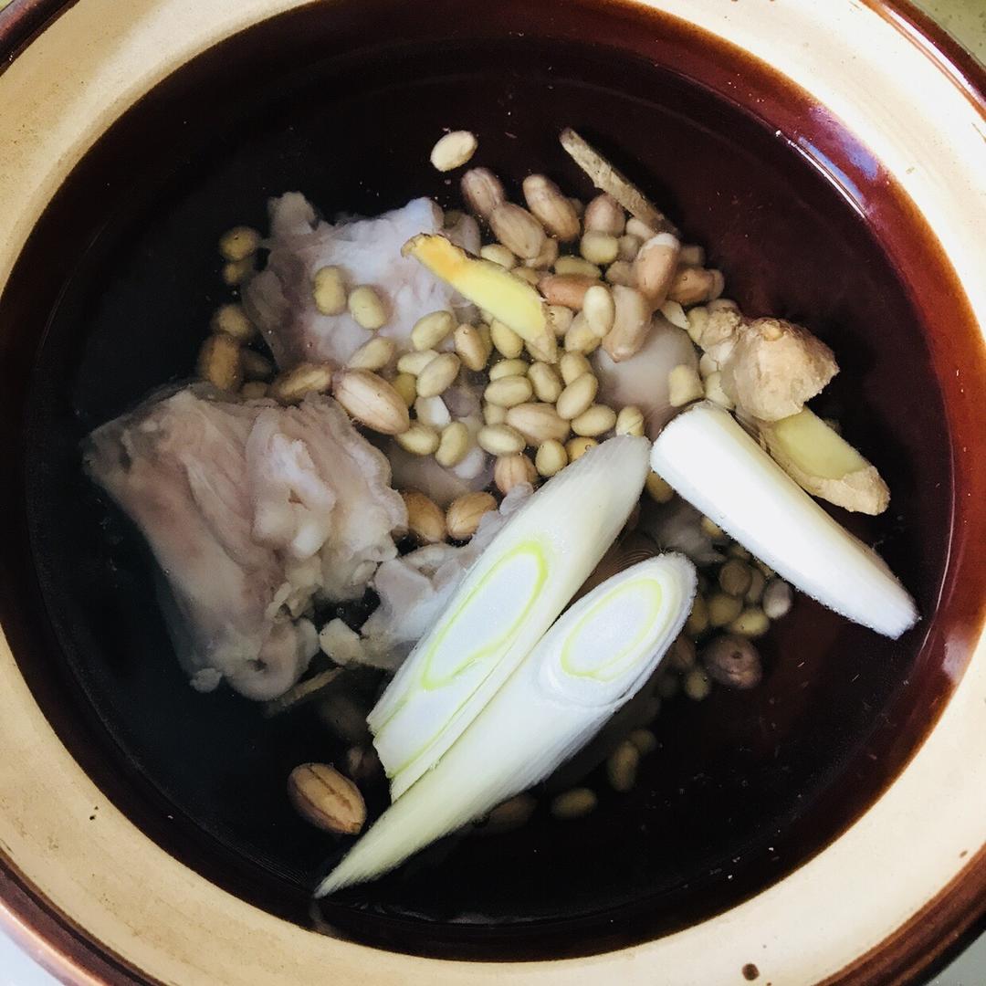 黄豆花生猪脚汤