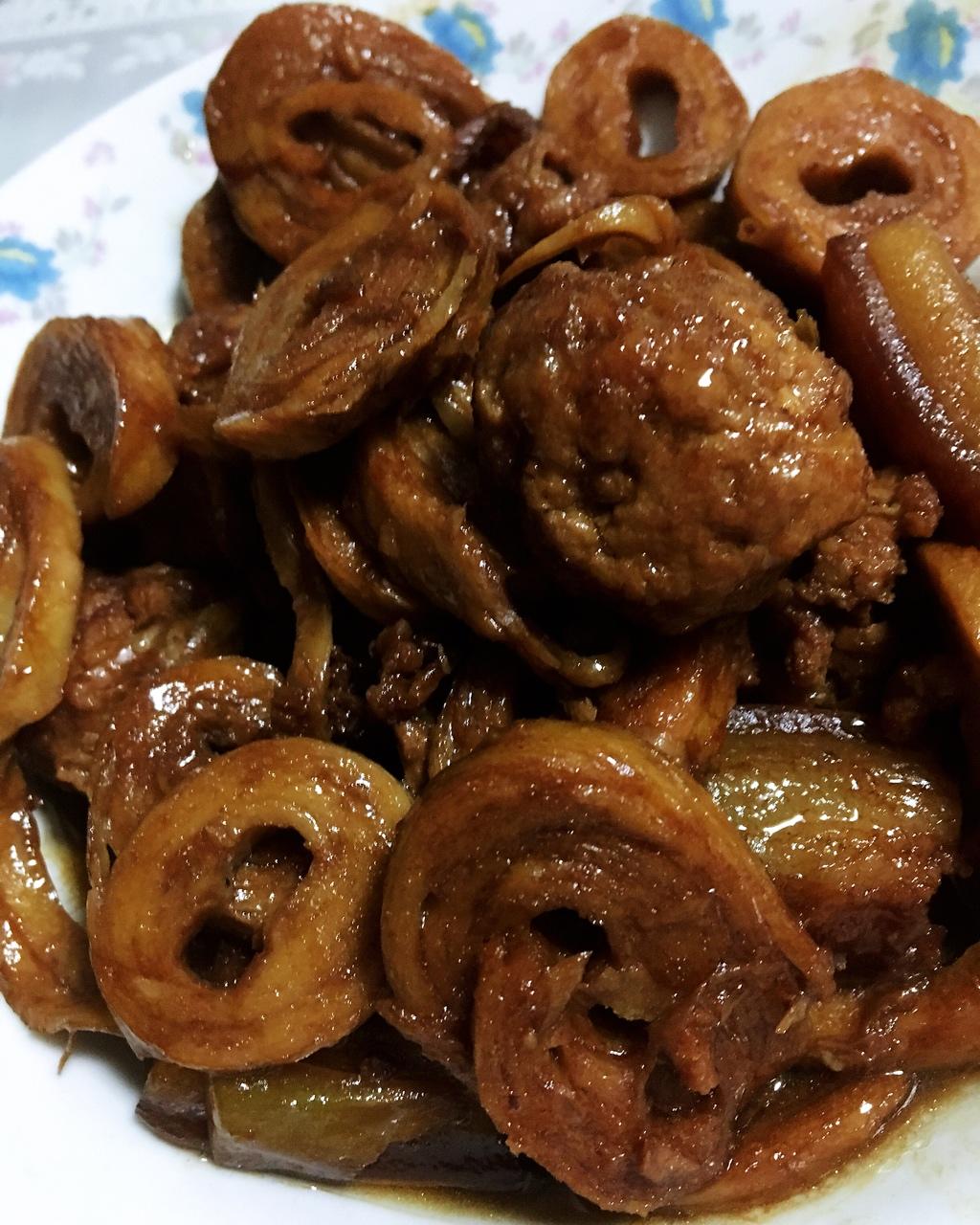 lisa笑颜若花做的素烧面筋