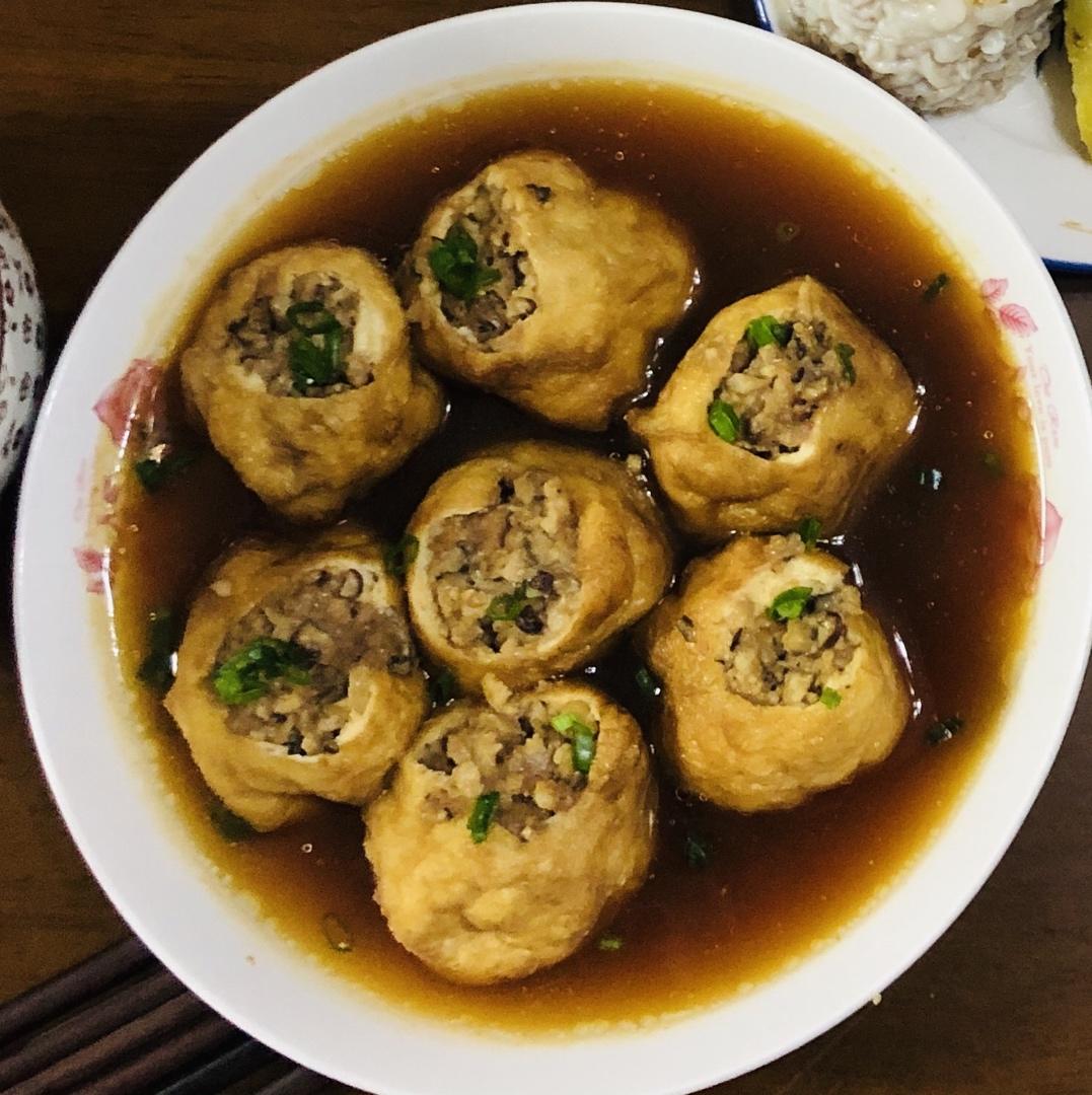 油豆泡塞肉