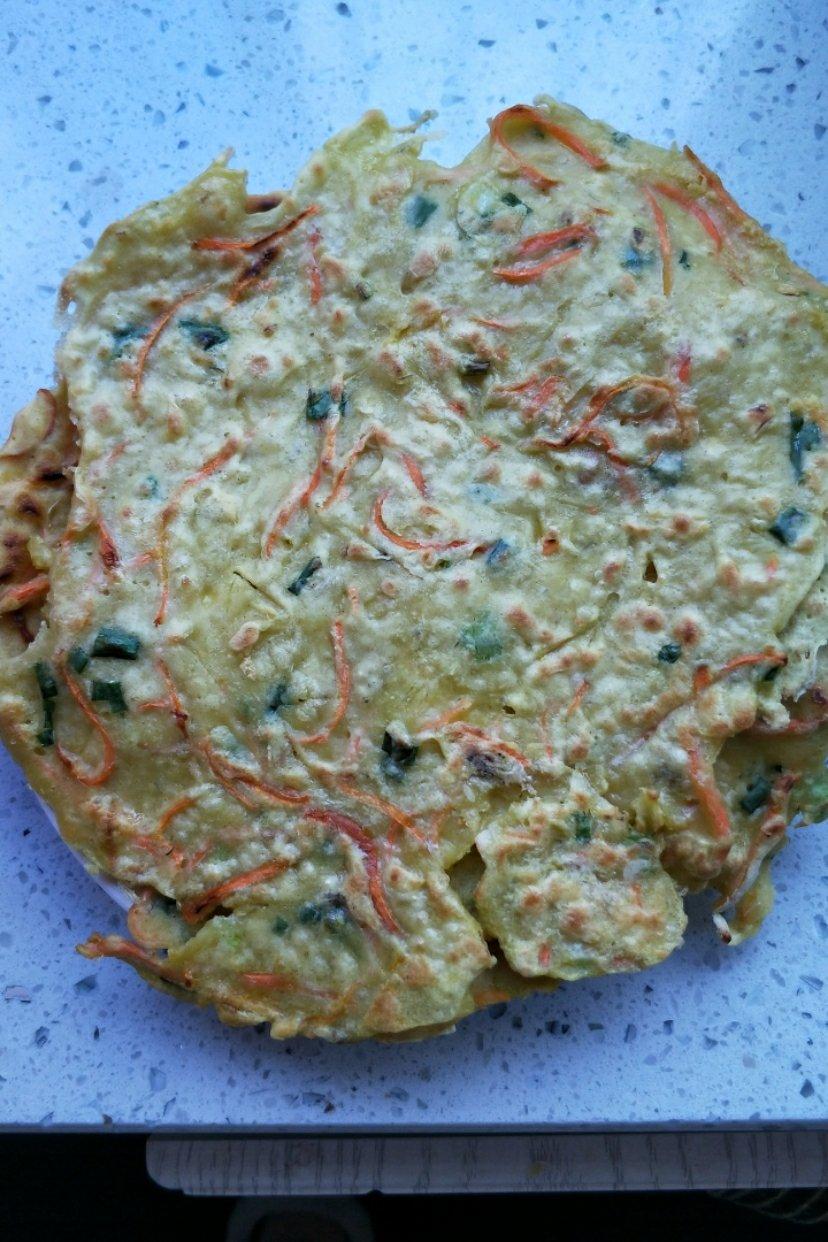 电饼铛胡萝卜丝葱花鸡蛋饼
