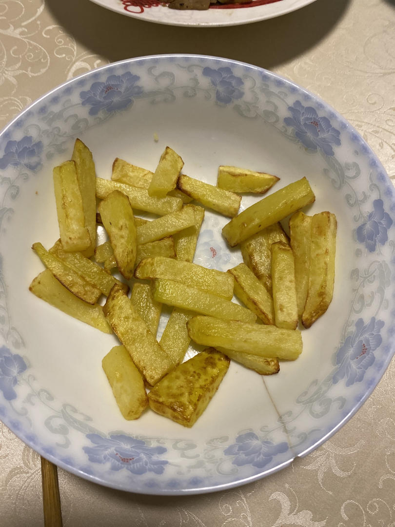 空气炸锅版美味健康薯条，最方便省事版本