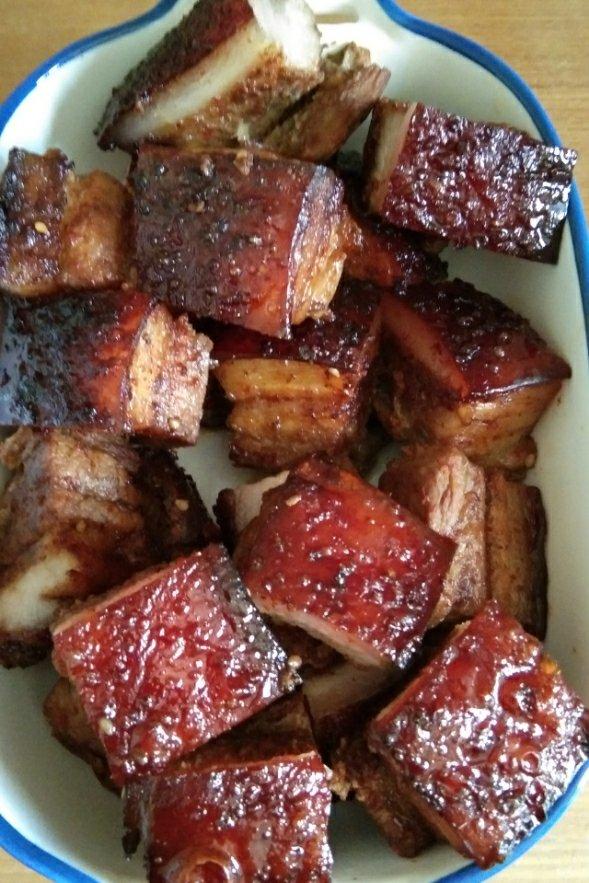 落叶知秋slh做的烤箱版脆皮五花肉