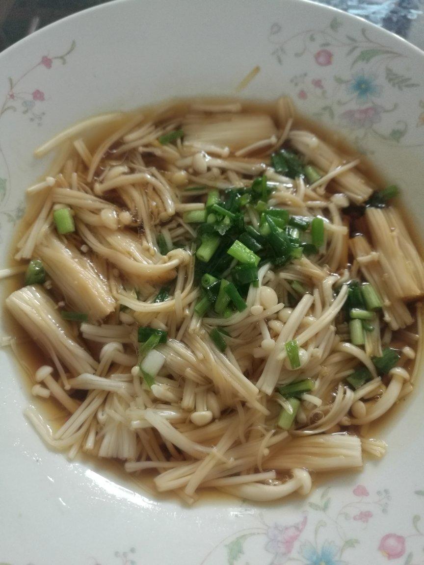 葱油蒸金针菇