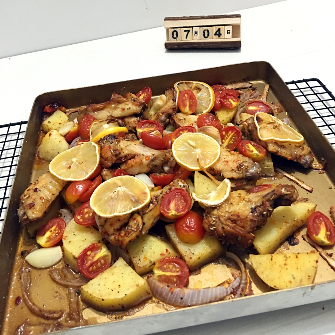 香料柠檬烤鸡腿