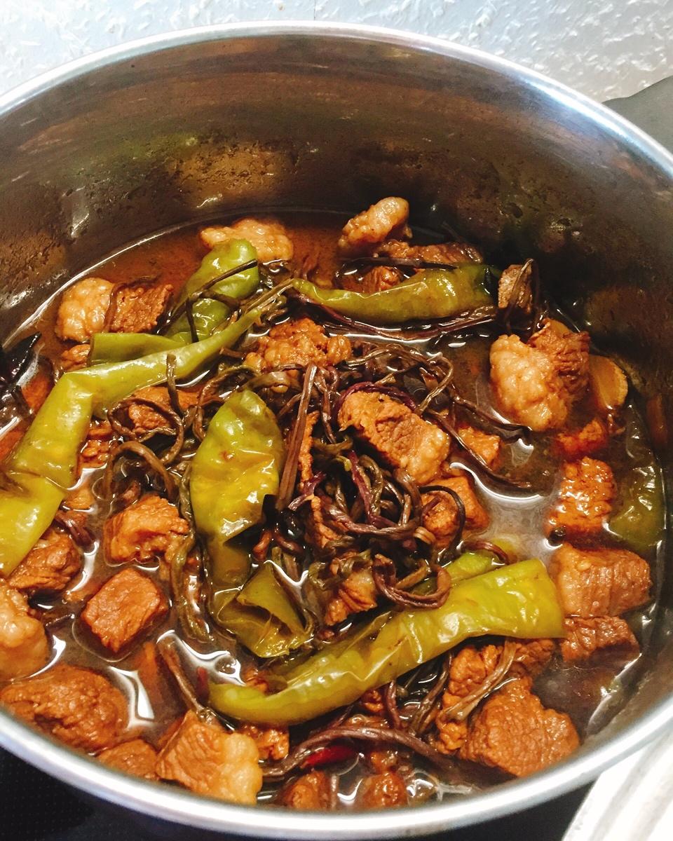 小伊达的花儿_做的地瓜梗咸菜