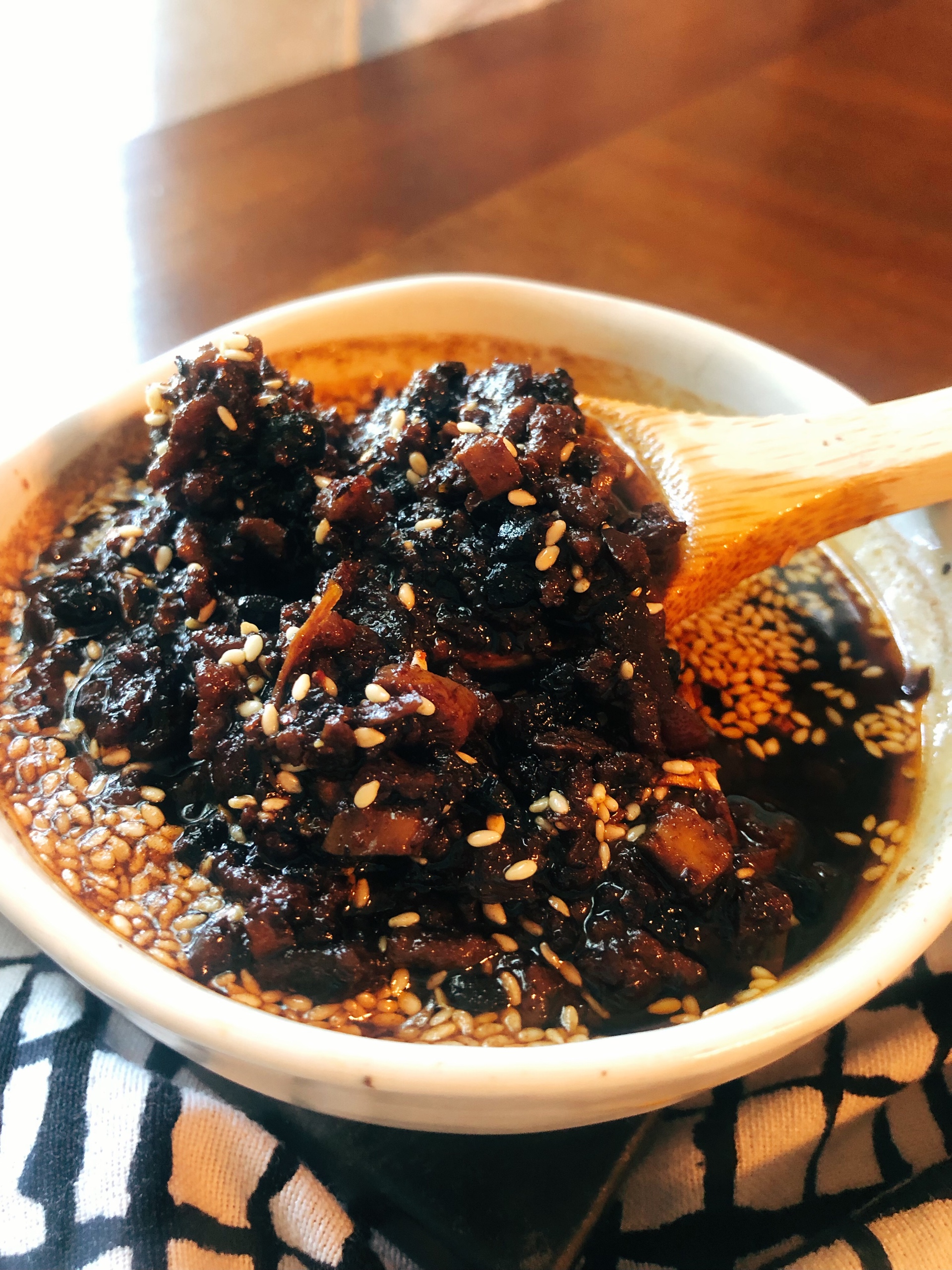 牛肉香菇笋尖豆豉下饭酱的做法