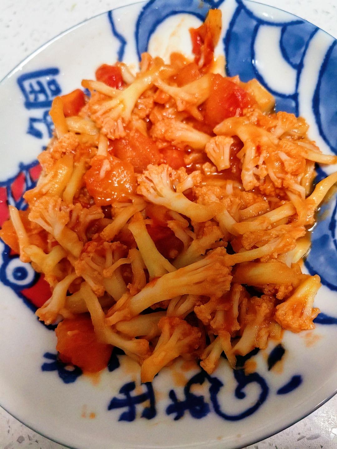 西红柿炒菜花（夏季开胃菜）