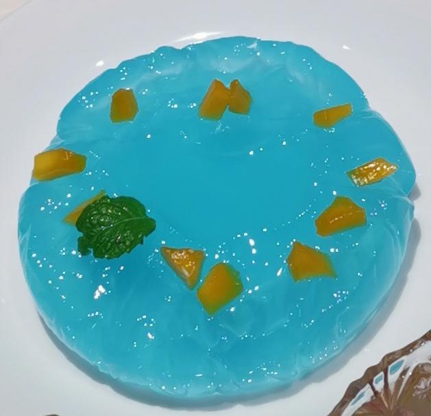 蝶豆花果冻