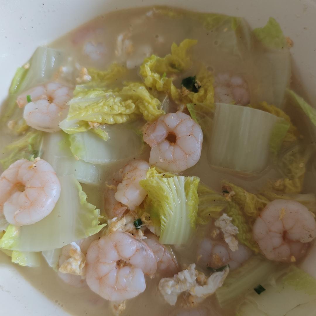 虾仁白菜豆腐减脂汤