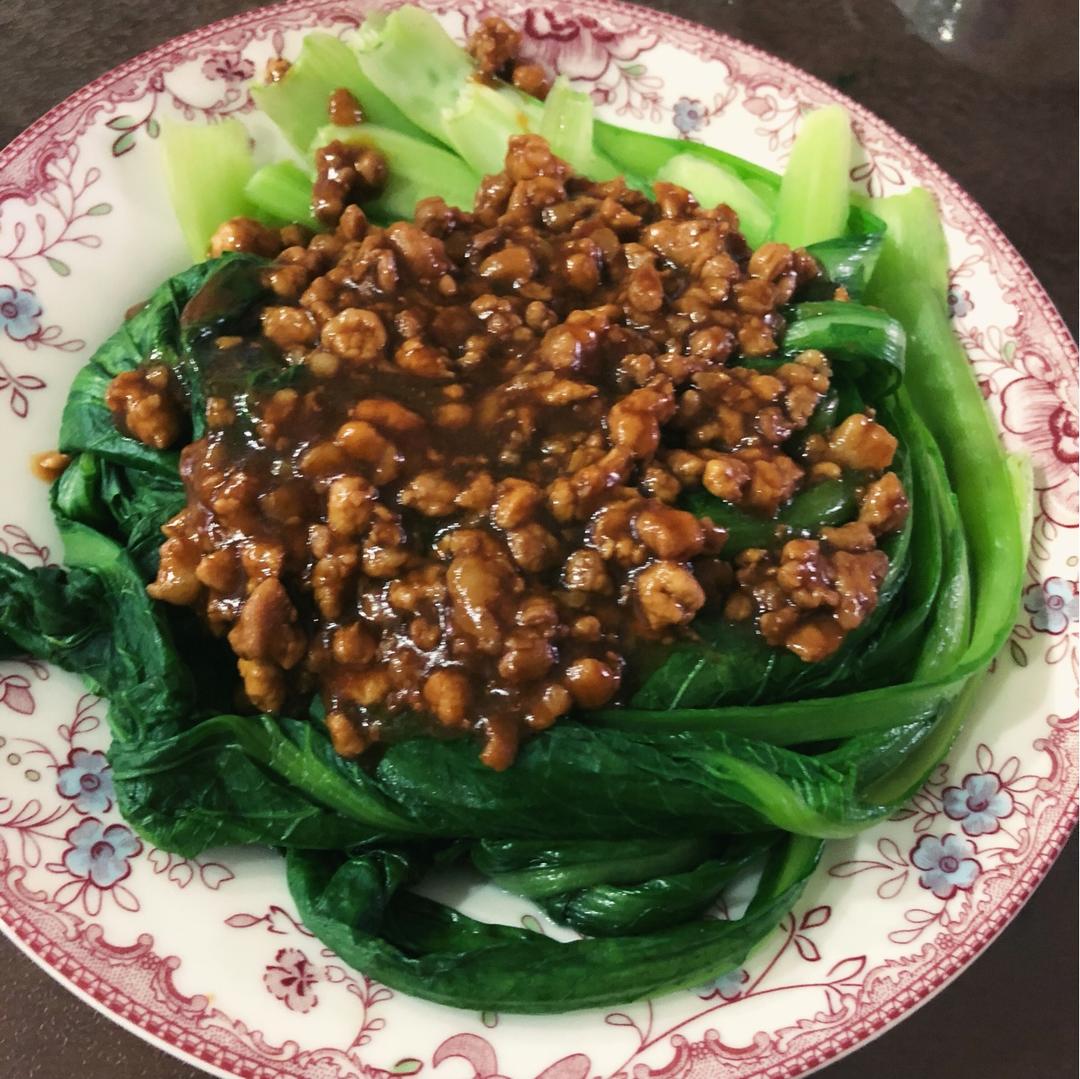 每个你yl做的肉末小白菜