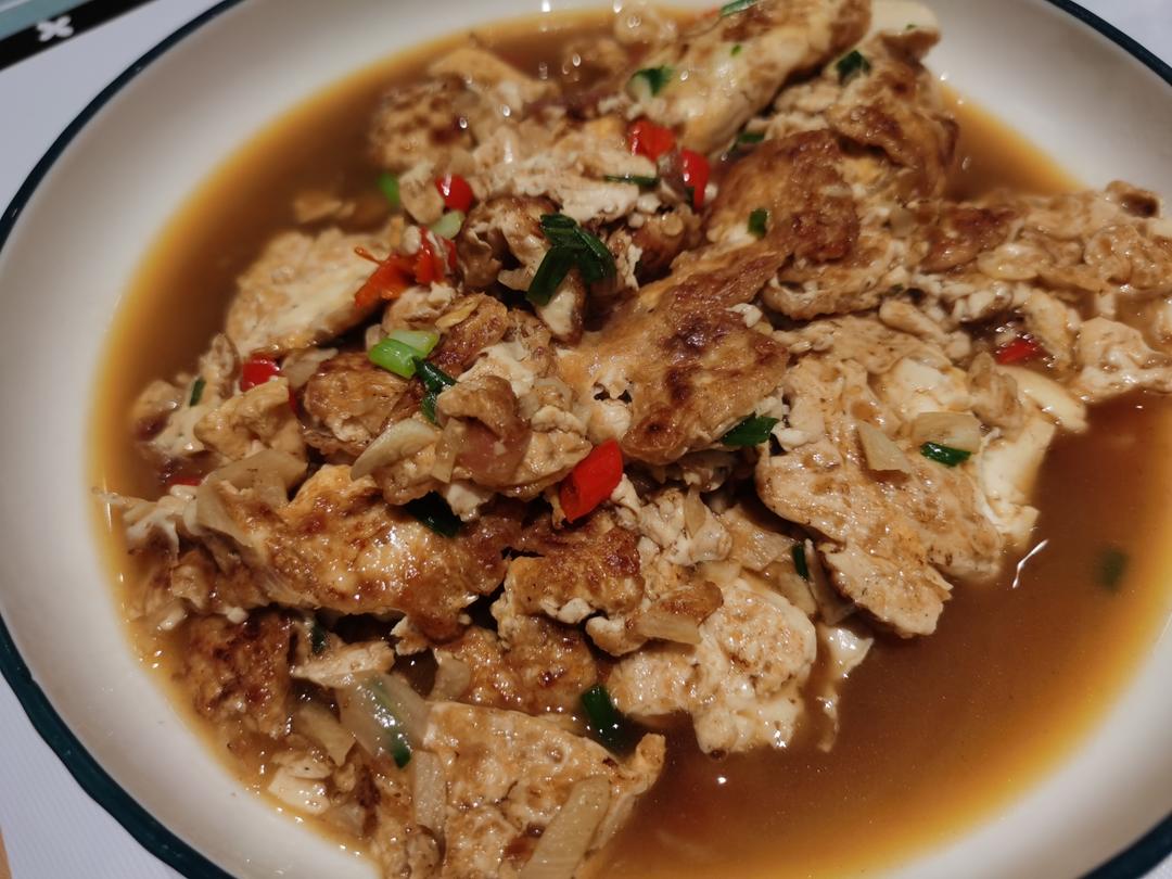 焖煎豆腐