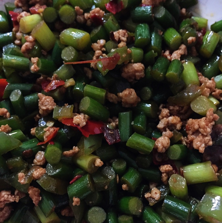 下饭菜～蒜苔肉末