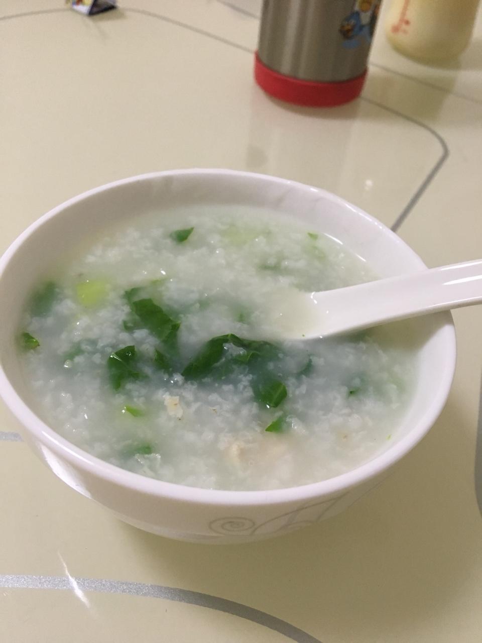 青菜瘦肉粥