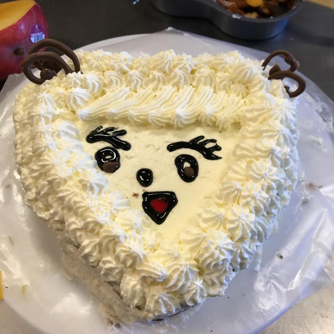 阿娇厨房做的美羊羊奶油蛋糕