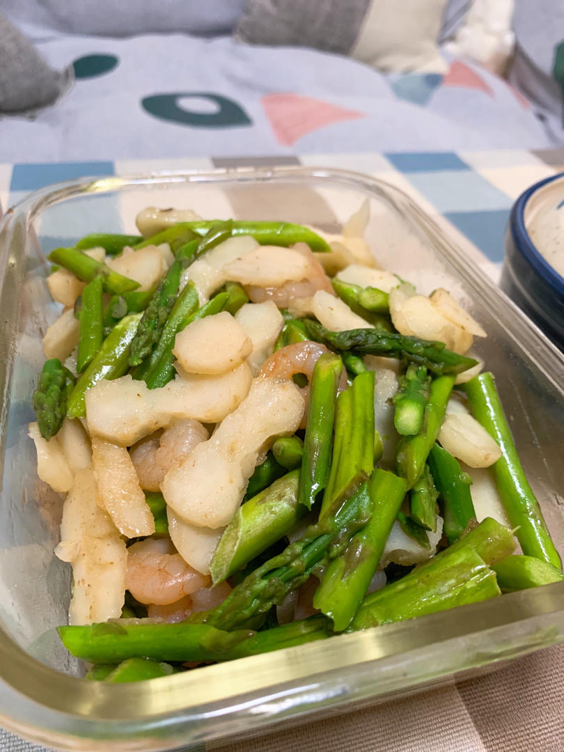 芦笋荸荠炒虾仁（芦笋马蹄炒虾仁）