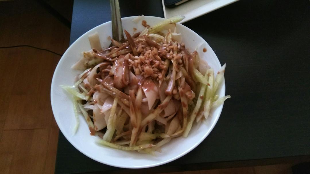 不用水洗的自制凉皮，零失败