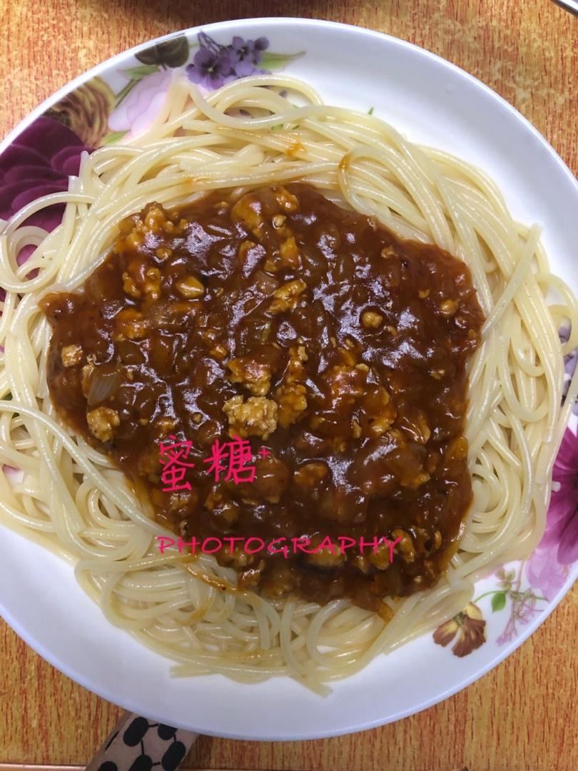 （完胜必胜客的）番茄肉酱意大利面～