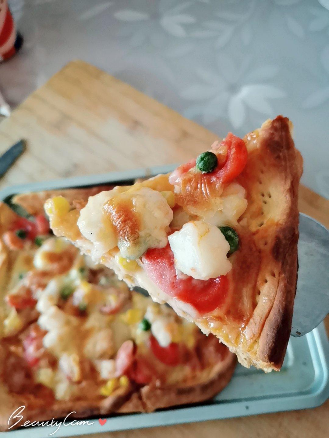 非常容易掌握的披萨做法，巨好吃的饼皮，重点：饼皮饼皮，简单pizza