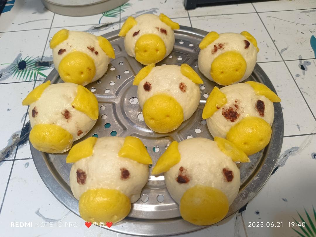 小猪豆沙包