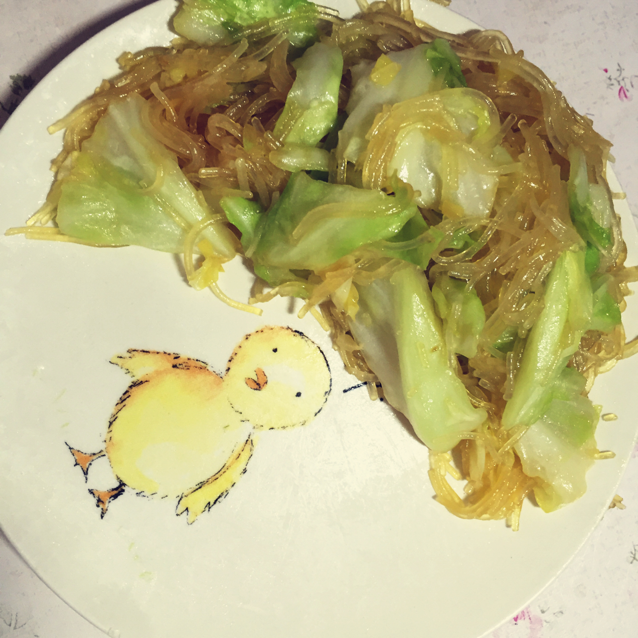 卷心菜炒粉丝 Glass noodles with Cabbage