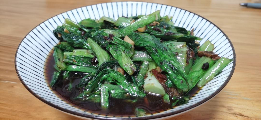 豆豉鲮鱼炒香麦菜