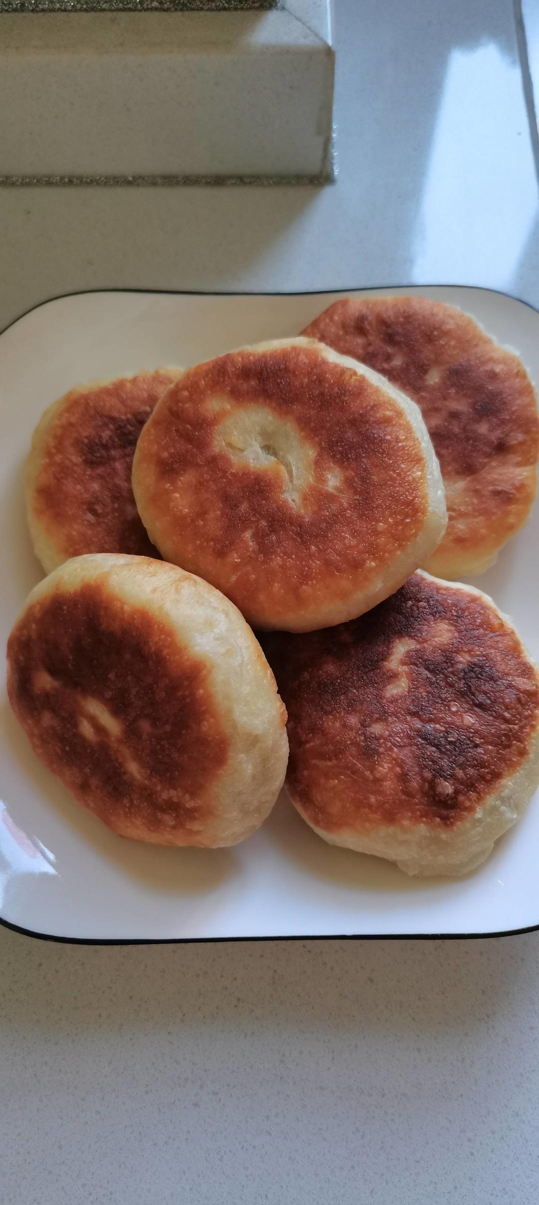 奶香蜜豆饼  无泡打粉  外皮酥脆   内里超暄软  附细节视频