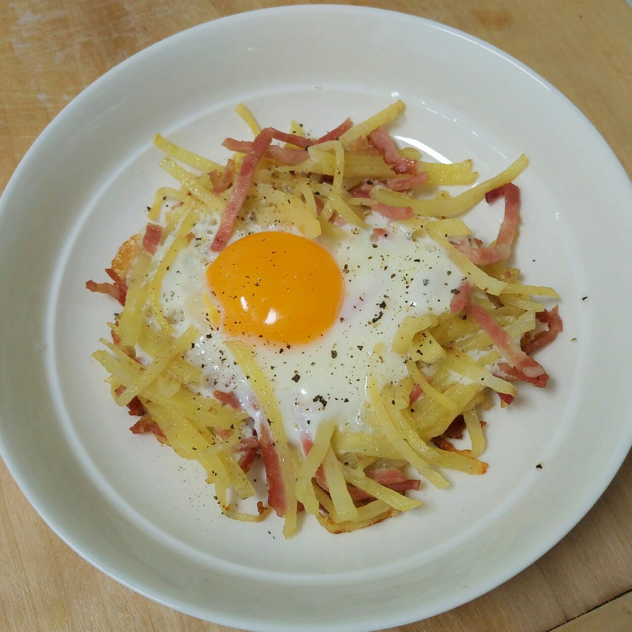 快手早餐—马铃薯火腿蛋