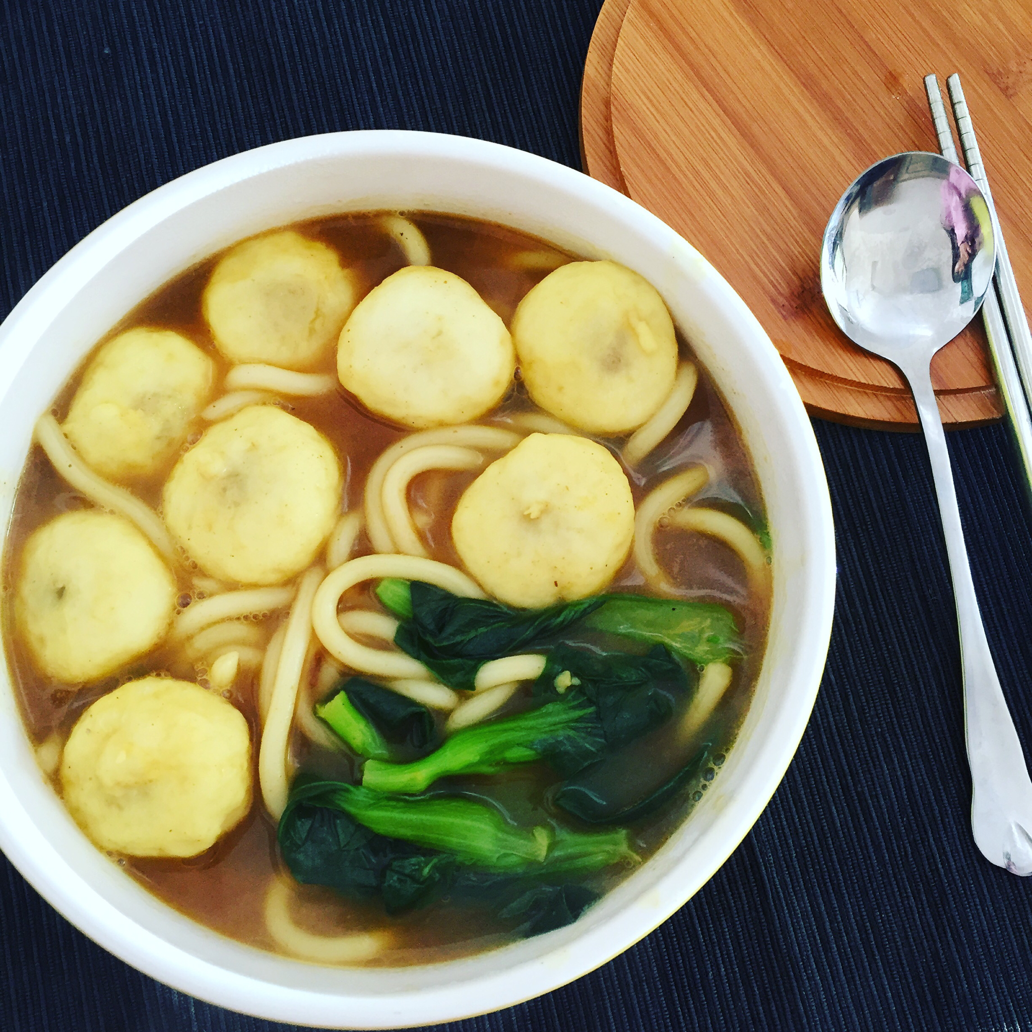 lzzzeebra做的咖喱鱼丸乌冬面