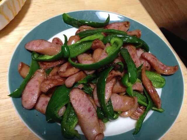 青椒炒香肠