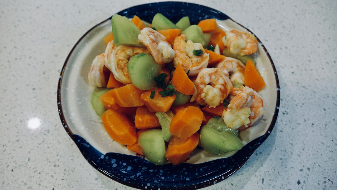 虾仁炒黄瓜胡萝卜