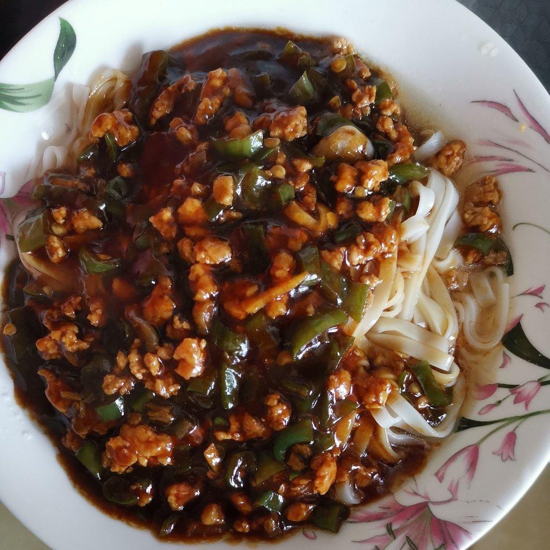 最好吃的尖椒肉末打卤面
